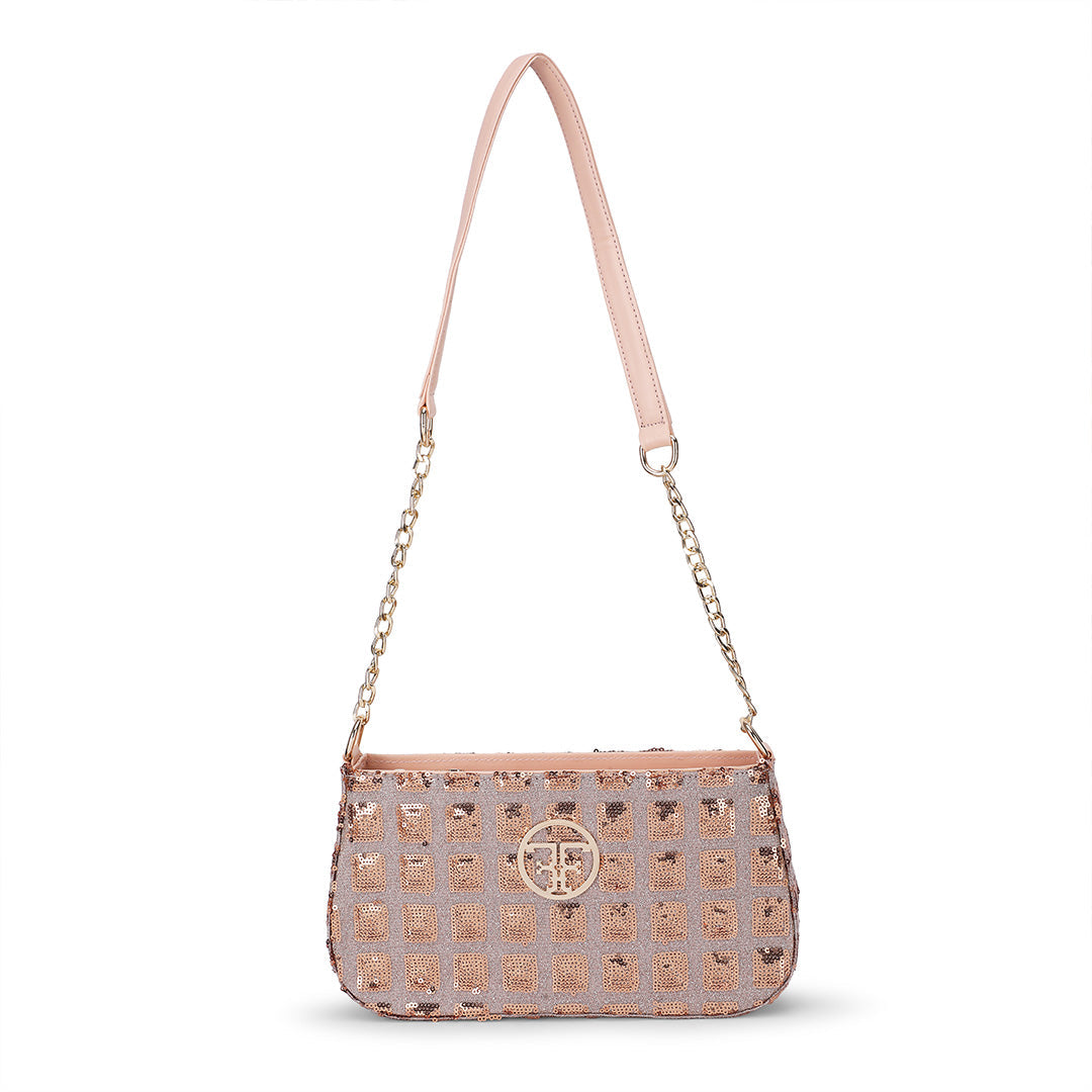 Borsa Glitterata Shoulder Strap Bag Favo Italia