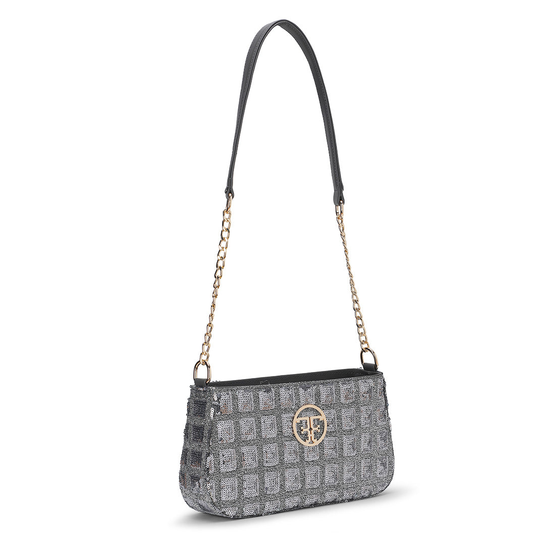 Borsa Glitterata Shoulder Strap Bag Favo Italia