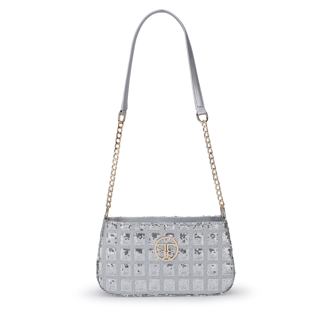 Borsa Glitterata Shoulder Strap Bag Favo Italia