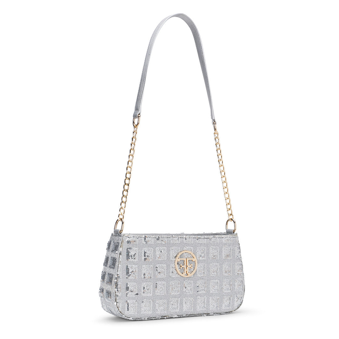 Borsa Glitterata Shoulder Strap Bag Favo Italia