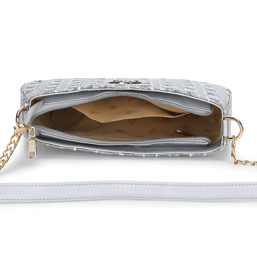 Borsa Glitterata Shoulder Strap Bag Favo Italia