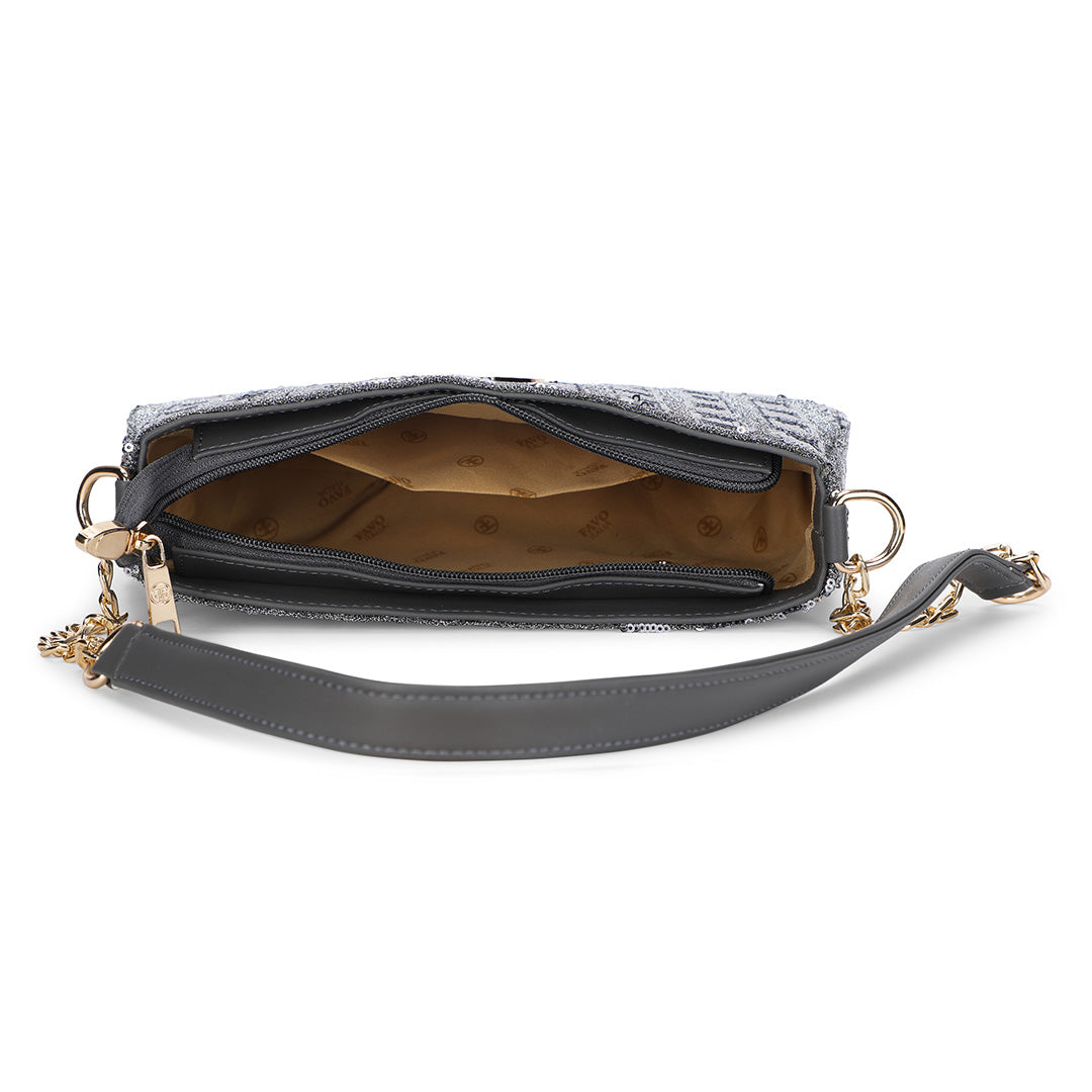 Borsa Glitterata Shoulder Strap Bag Favo Italia