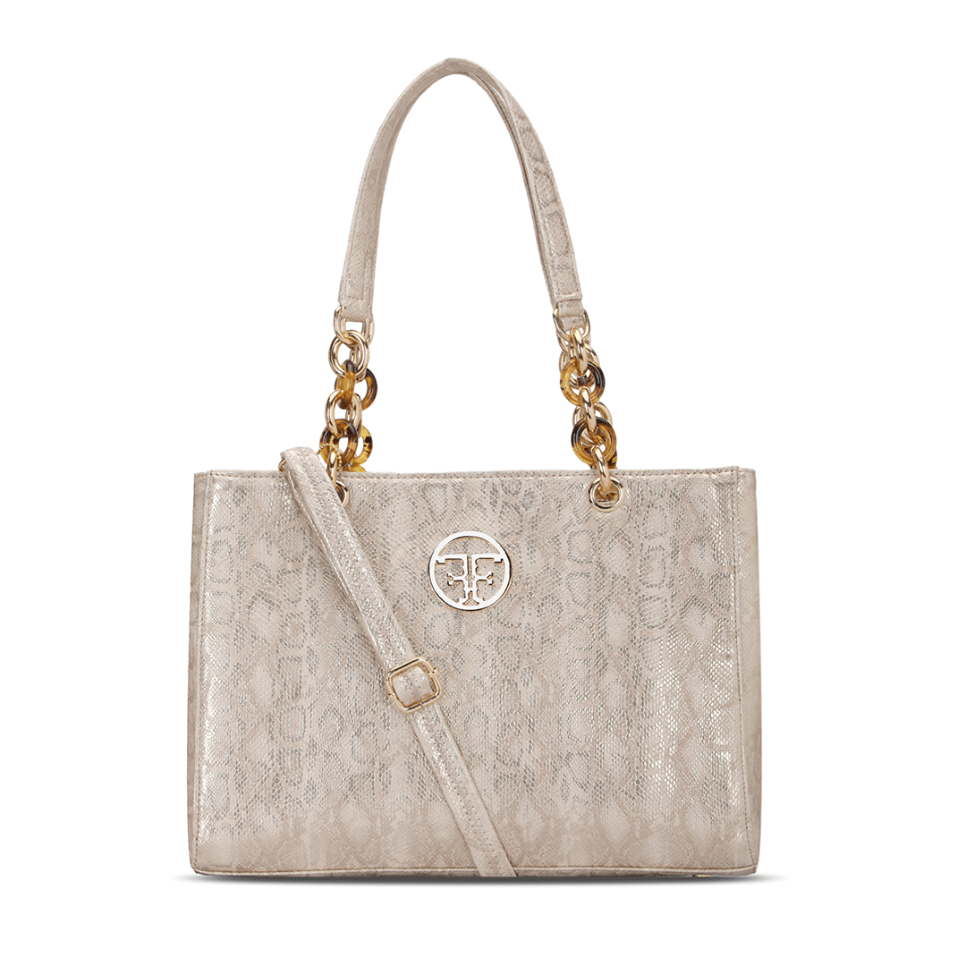 Gilded Grace Chain Tote Bag Favo Italia