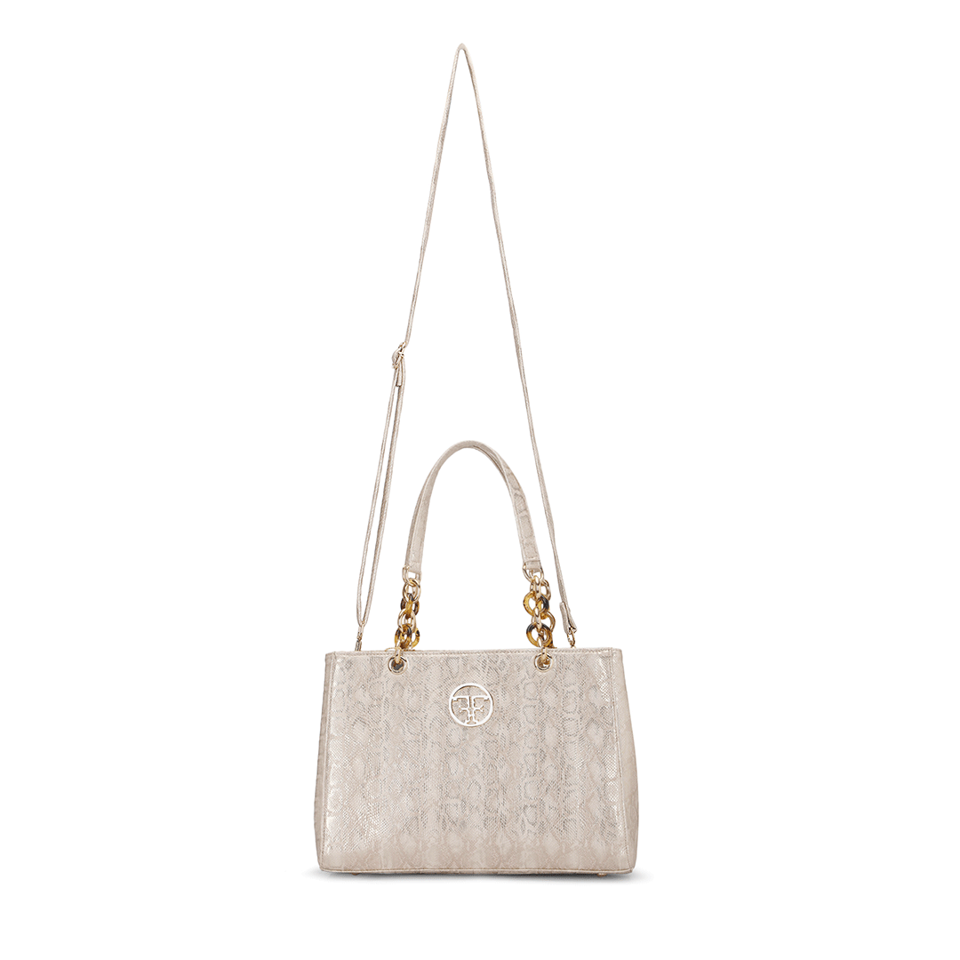 Gilded Grace Chain Tote Bag Favo Italia