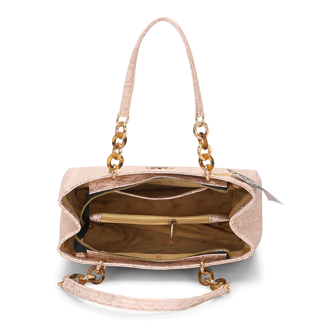 Gilded Grace Chain Tote Bag Favo Italia