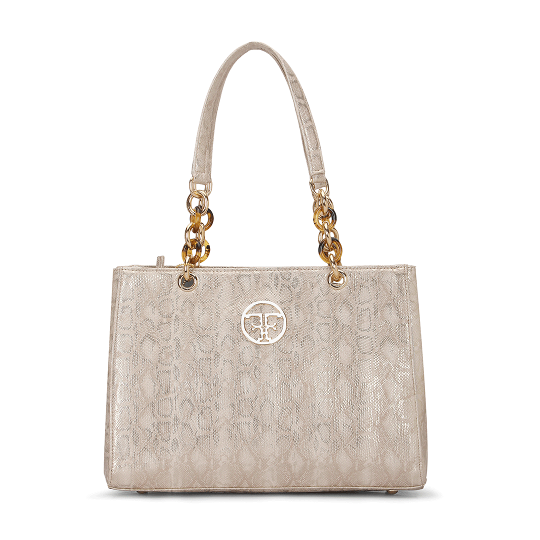 Gilded Grace Chain Tote Bag Favo Italia