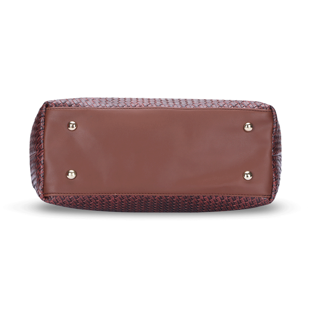 Woven Textured Shoulder Bag Favo Italia