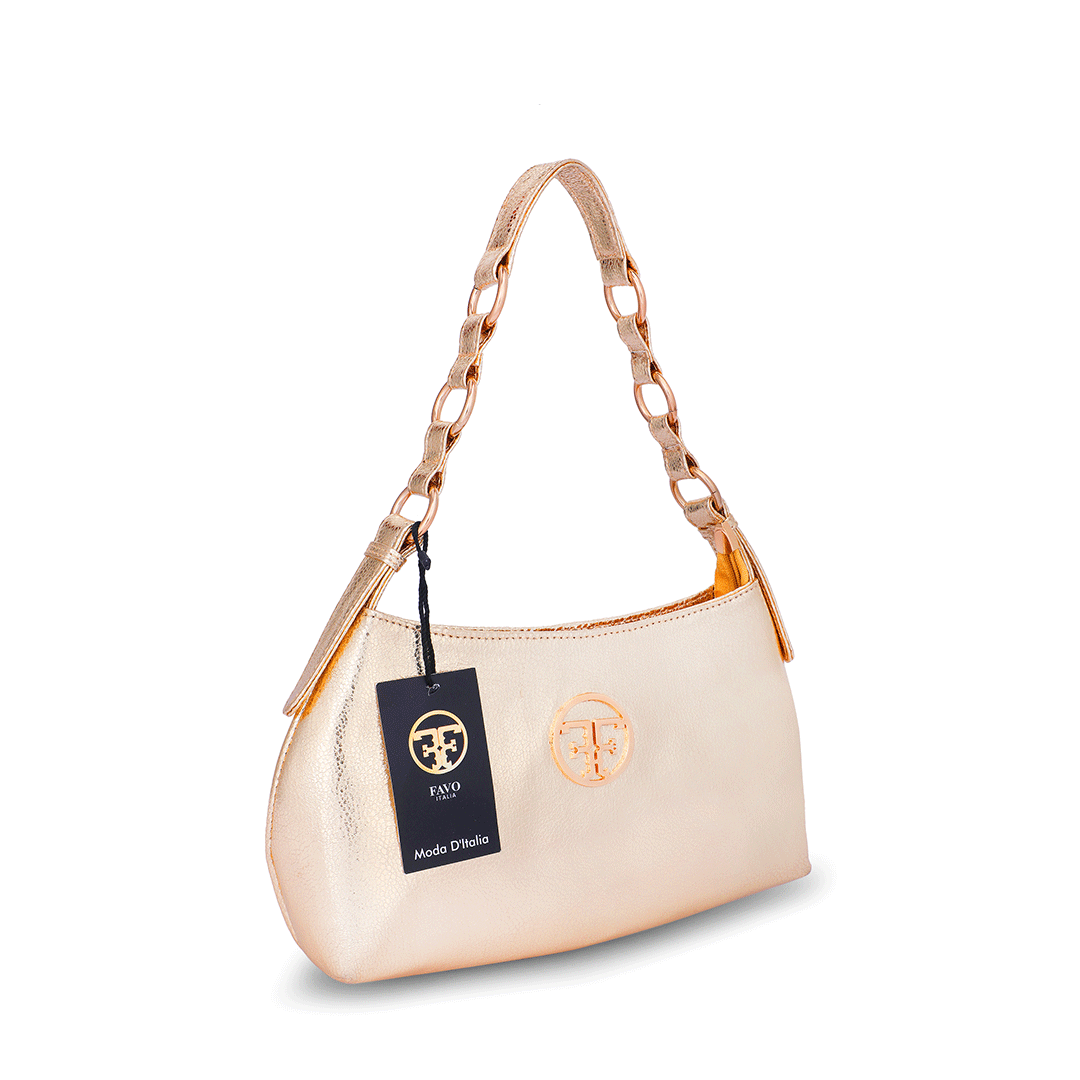 Gold Accent Loop Bag Favo Italia