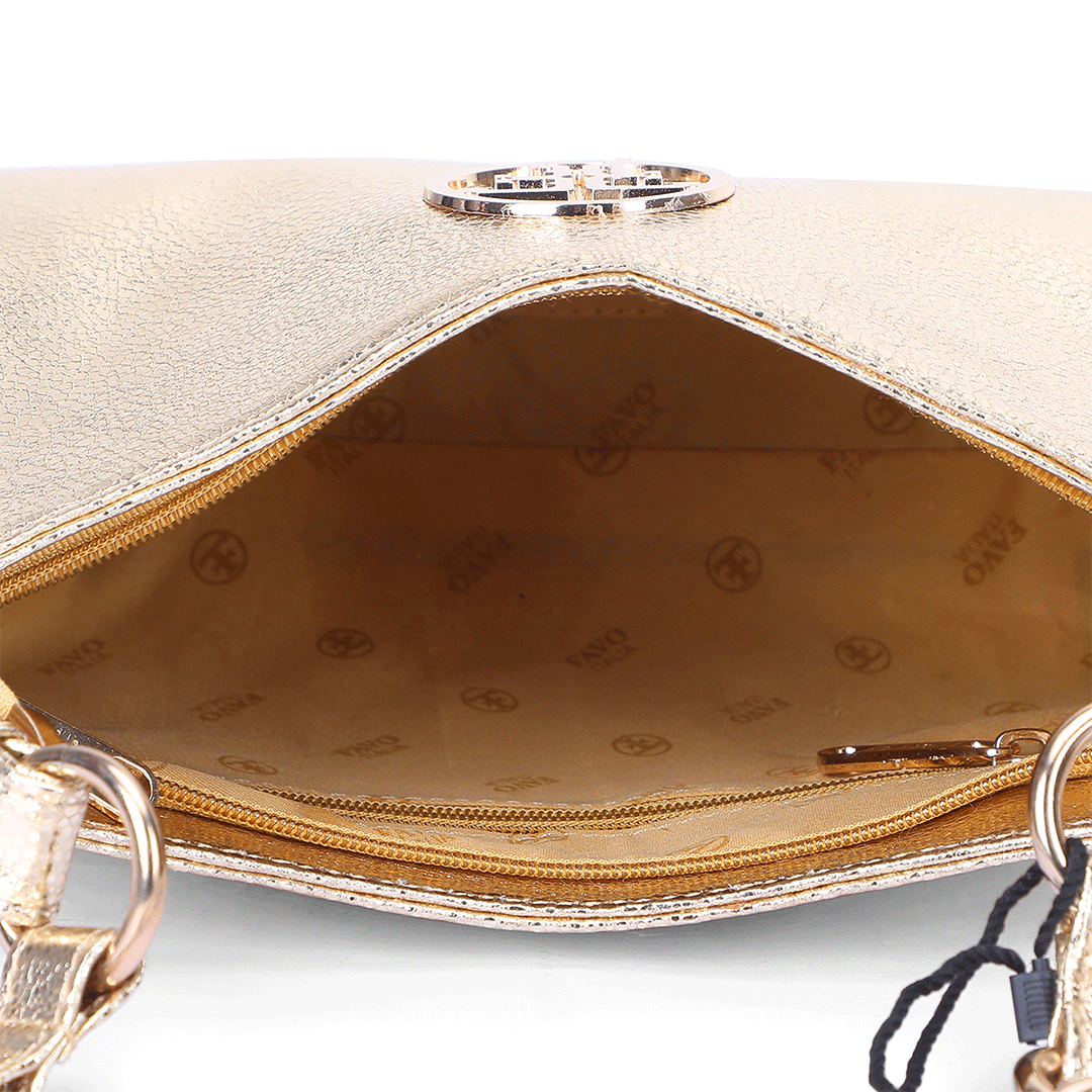 Gold Accent Loop Bag Favo Italia