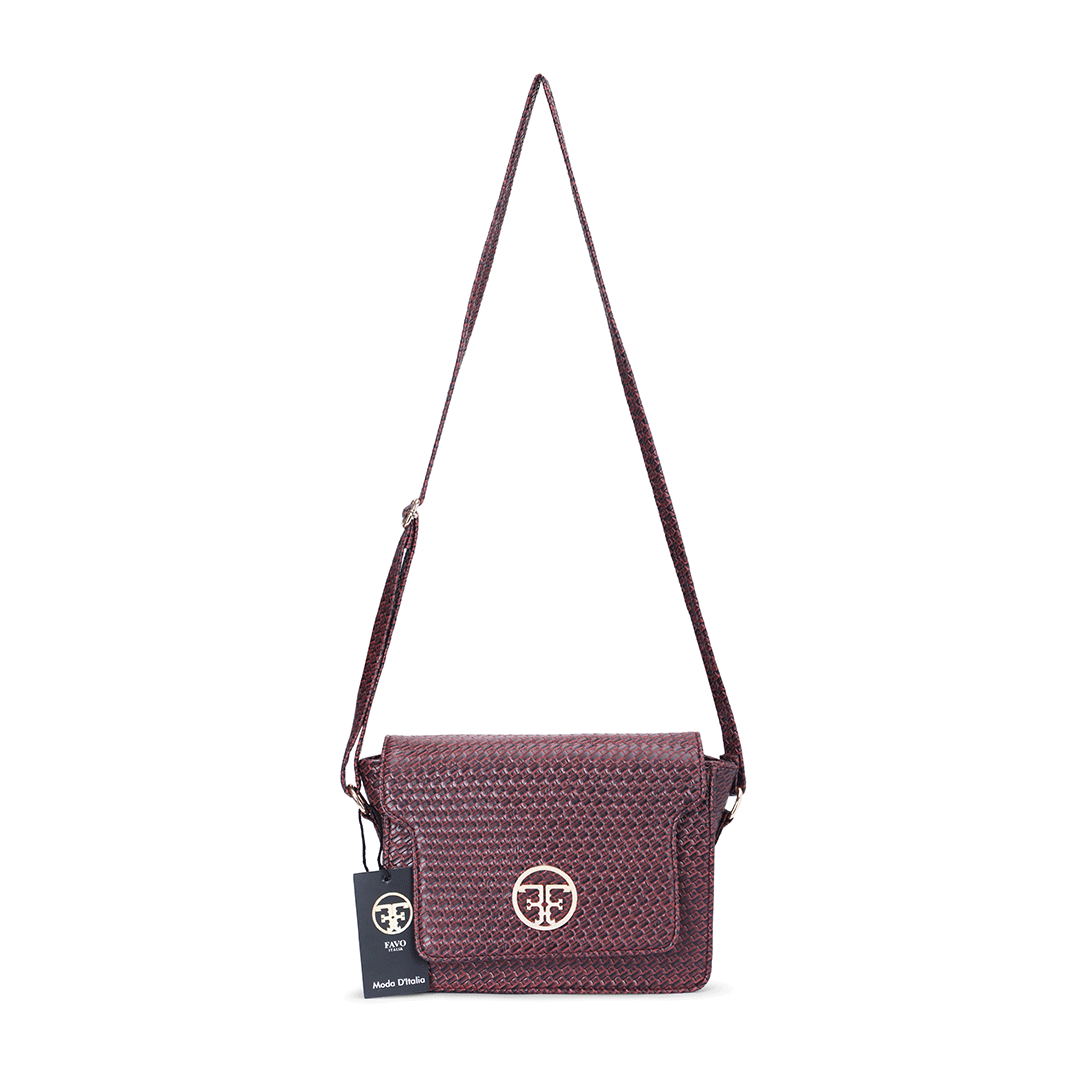 Coral Texture Crossbody Bag Favo Italia
