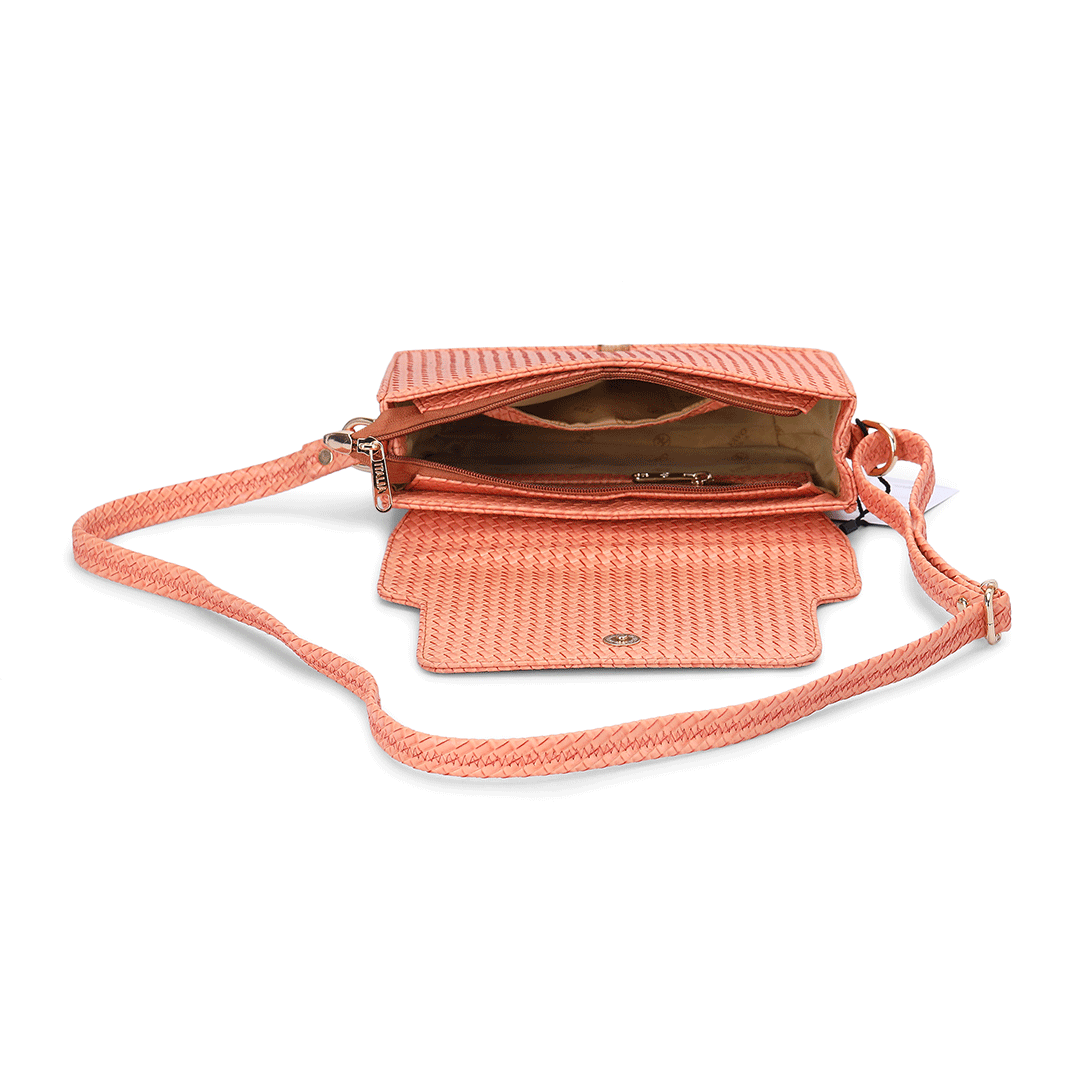 Coral Texture Crossbody Bag Favo Italia