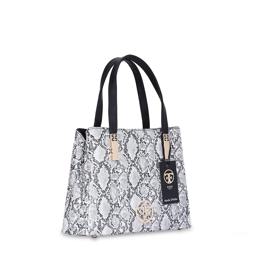 Modern Textured Tote Bag Favo Italia