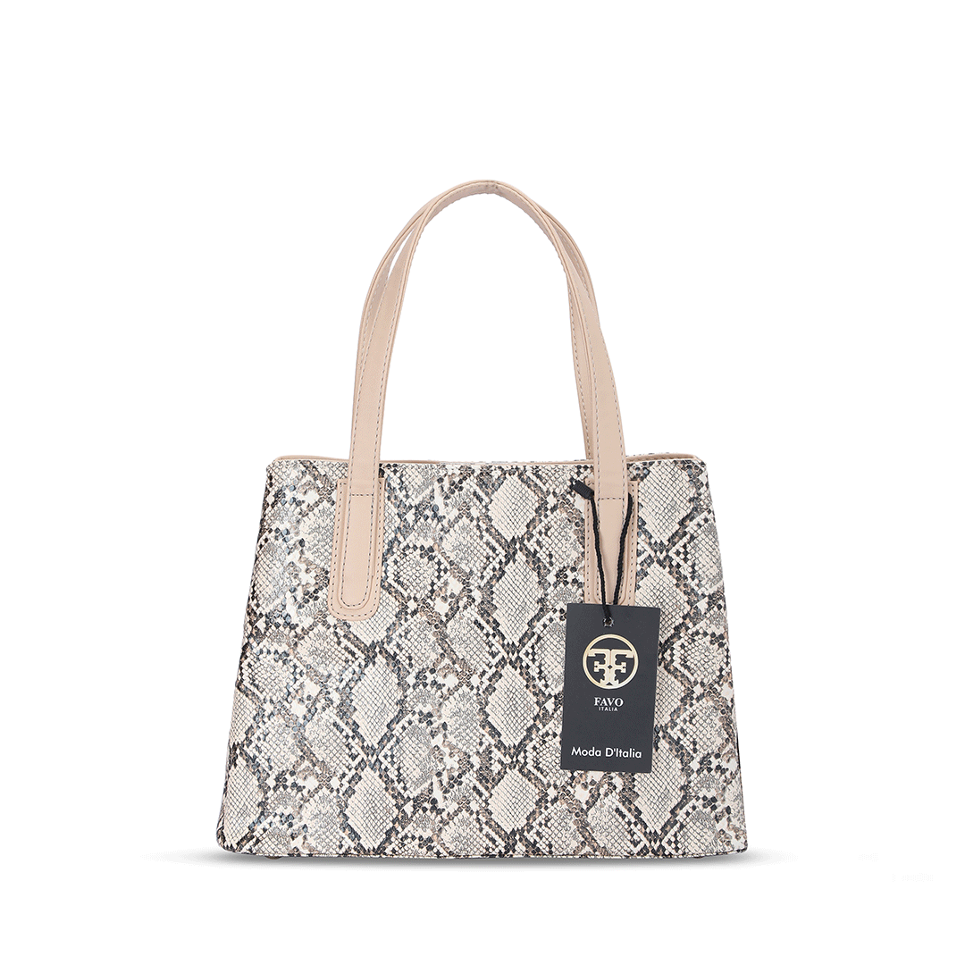 Modern Textured Tote Bag Favo Italia