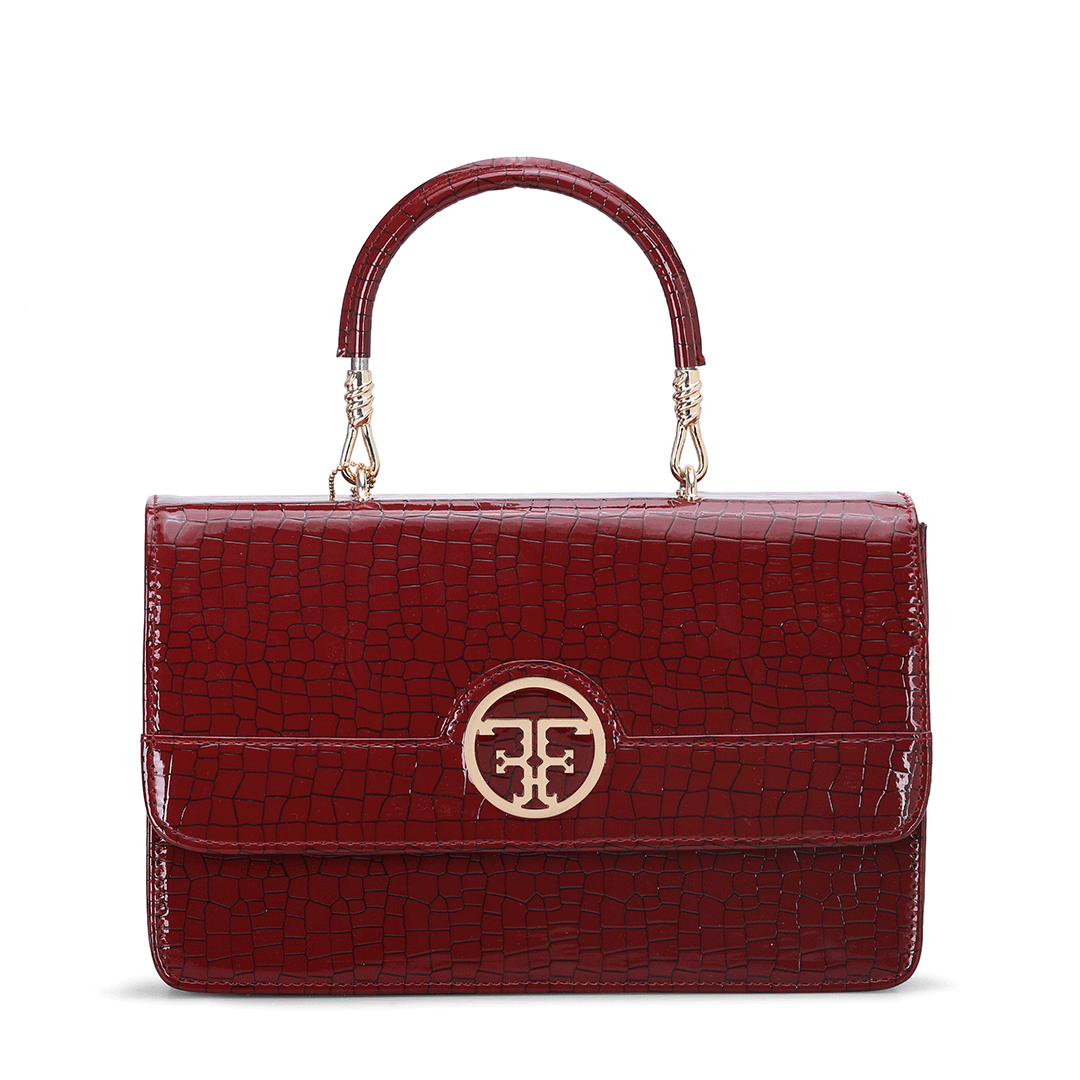 Croco Textured Handle Bag Favo Italia