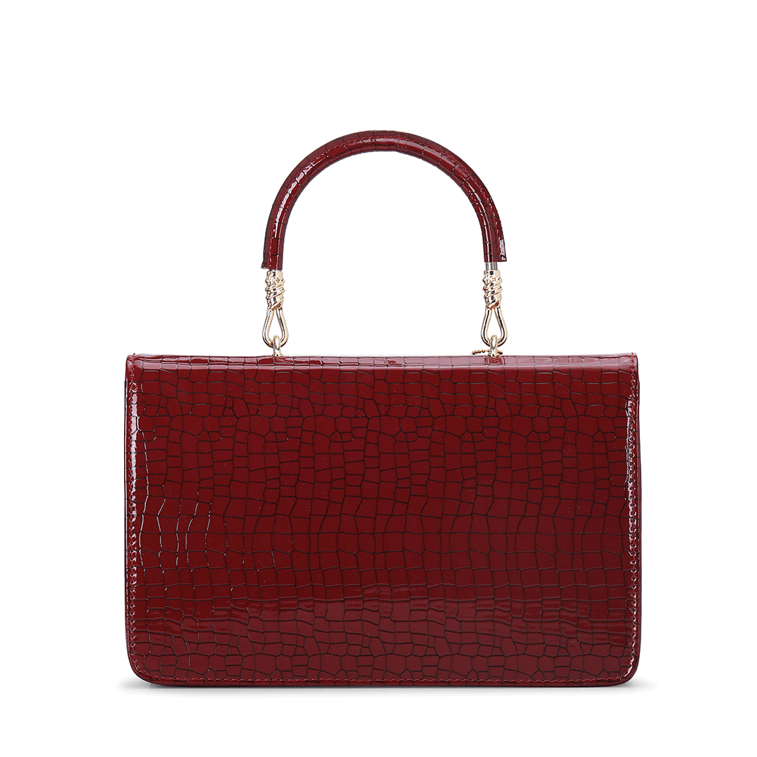 Croco Textured Handle Bag Favo Italia