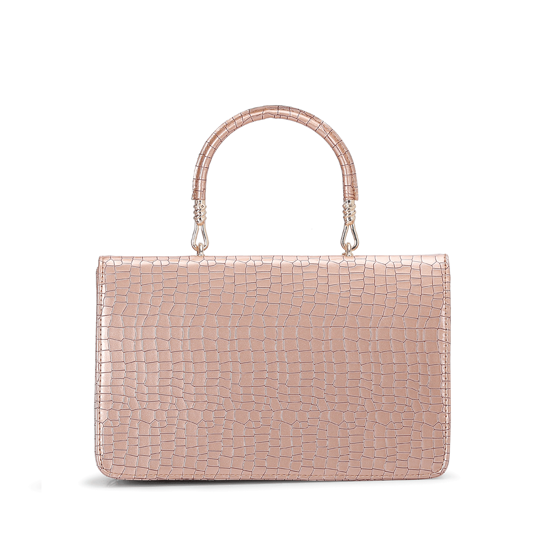 Croco Textured Handle Bag Favo Italia