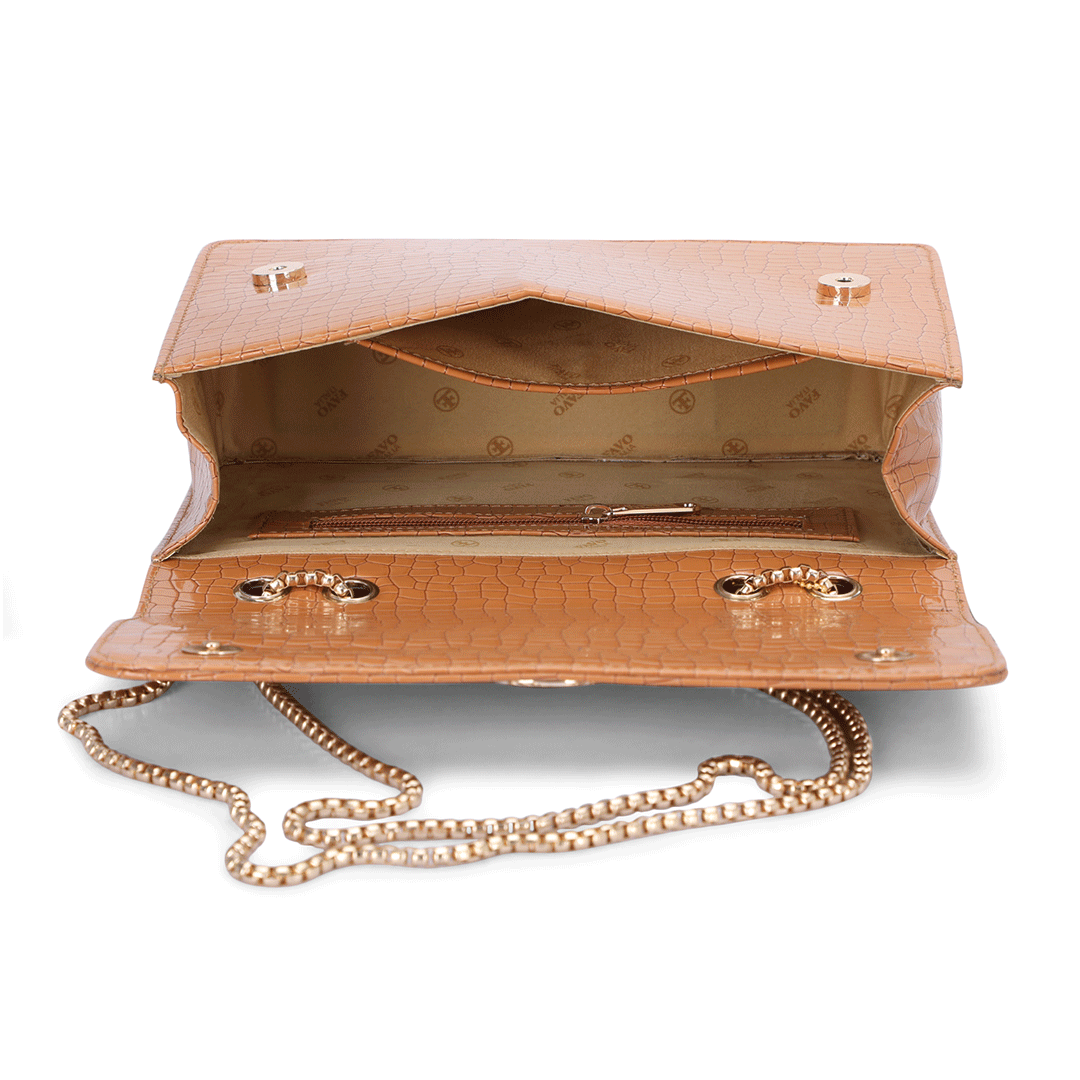 Sleek Chain Shoulder Bag Favo Italia