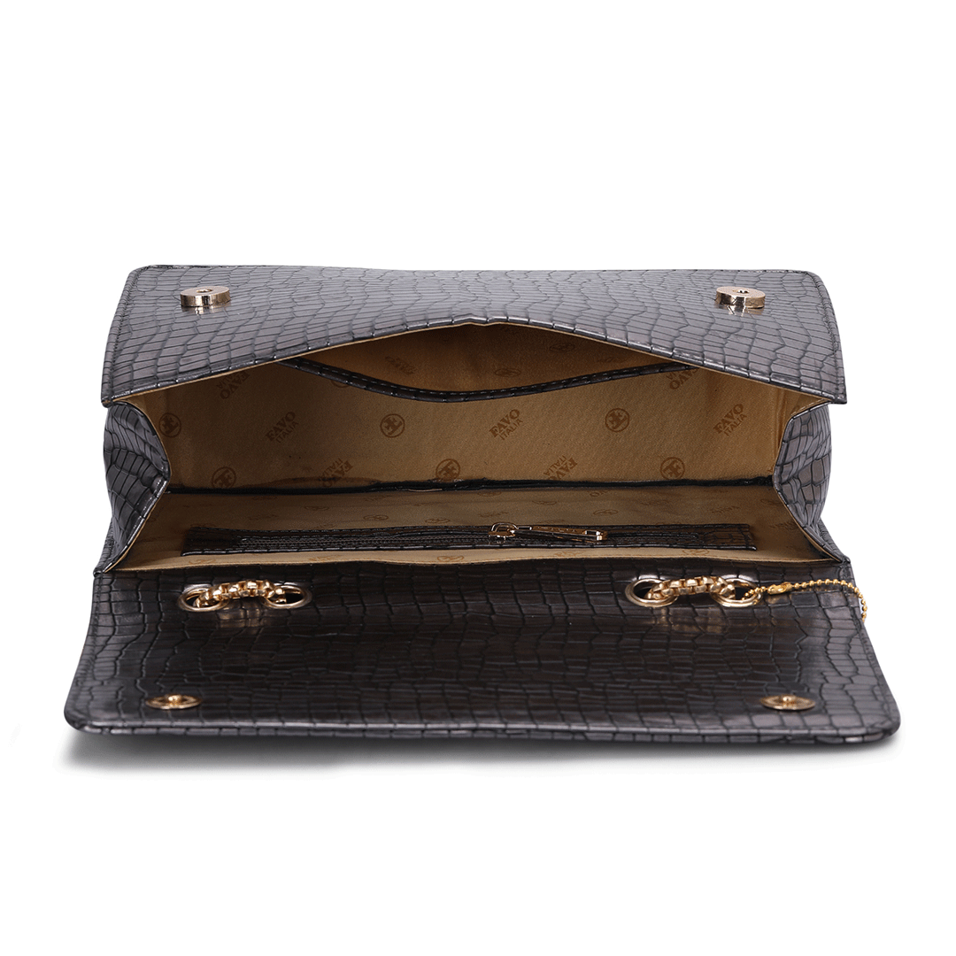 Sleek Chain Shoulder Bag Favo Italia