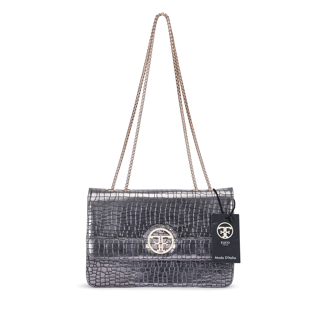 Sleek Chain Shoulder Bag Favo Italia