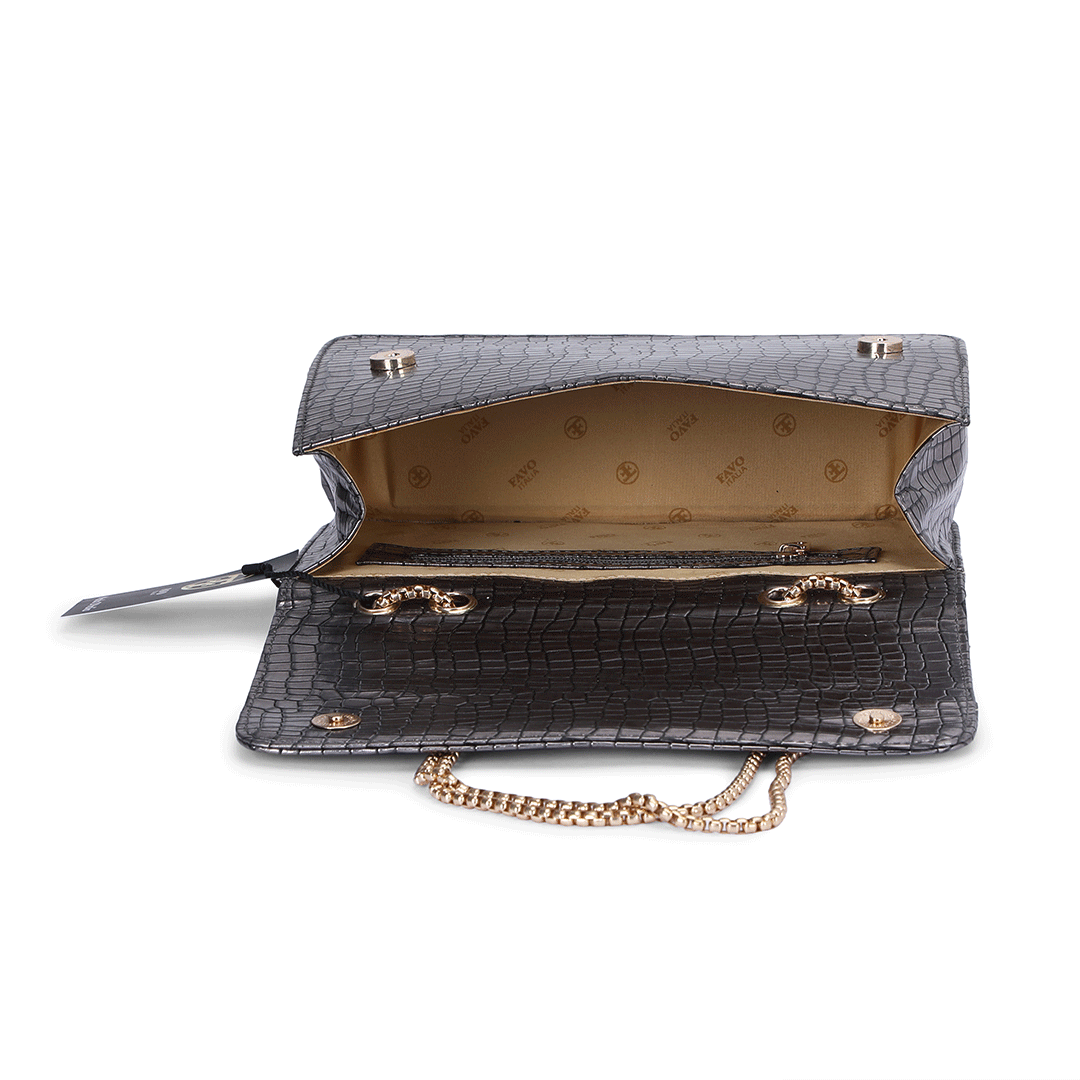 Sleek Chain Shoulder Bag Favo Italia