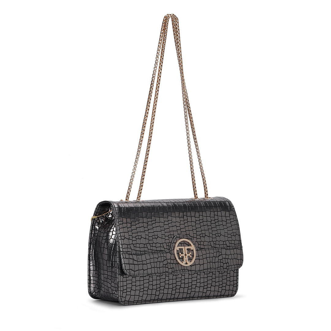 Sleek Chain Shoulder Bag Favo Italia
