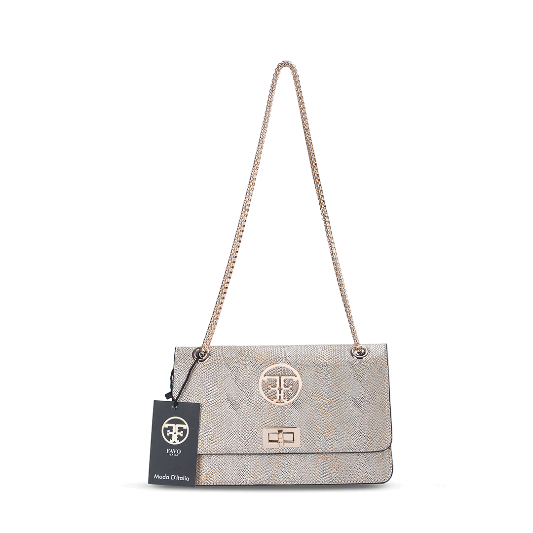 Glam Buckle Shoulder Bag Favo Italia