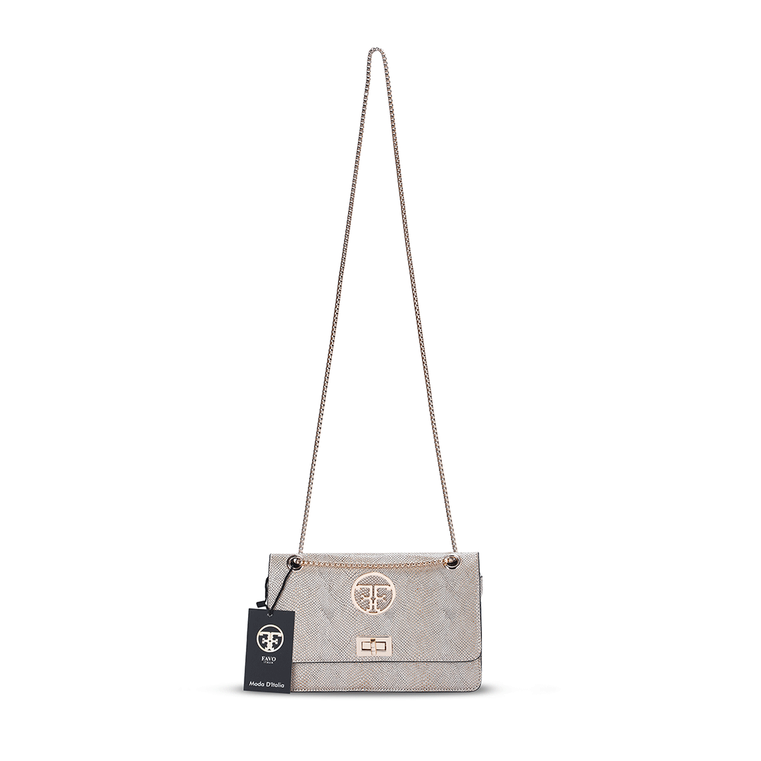 Glam Buckle Shoulder Bag Favo Italia