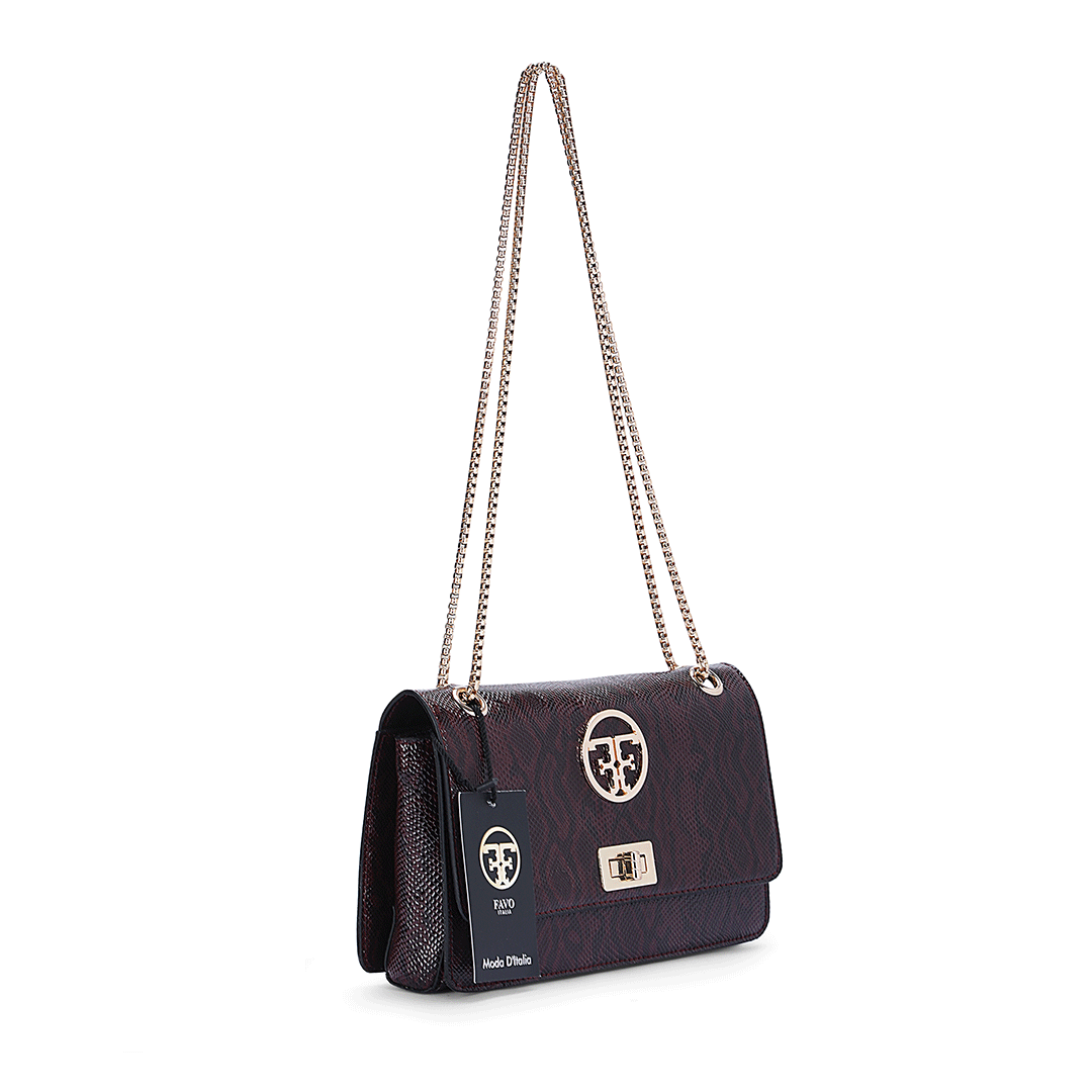 Glam Buckle Shoulder Bag Favo Italia