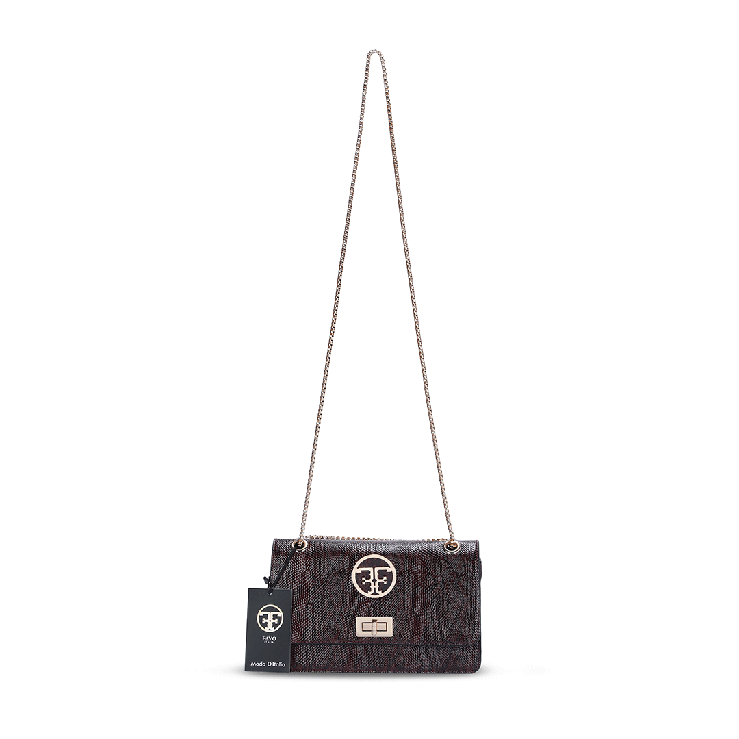 Glam Buckle Shoulder Bag Favo Italia