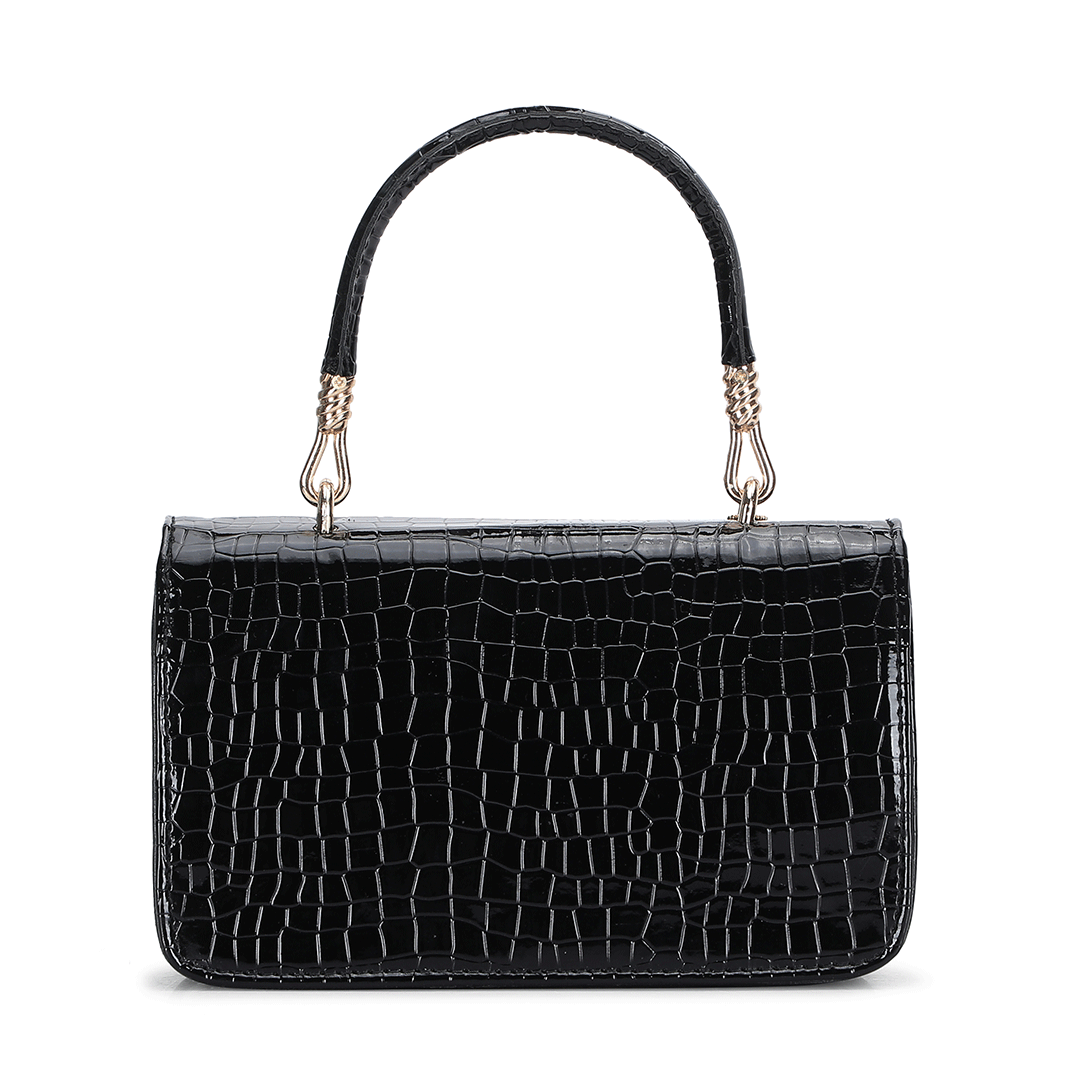 Small Croco Luxe Handle Bag Favo Italia