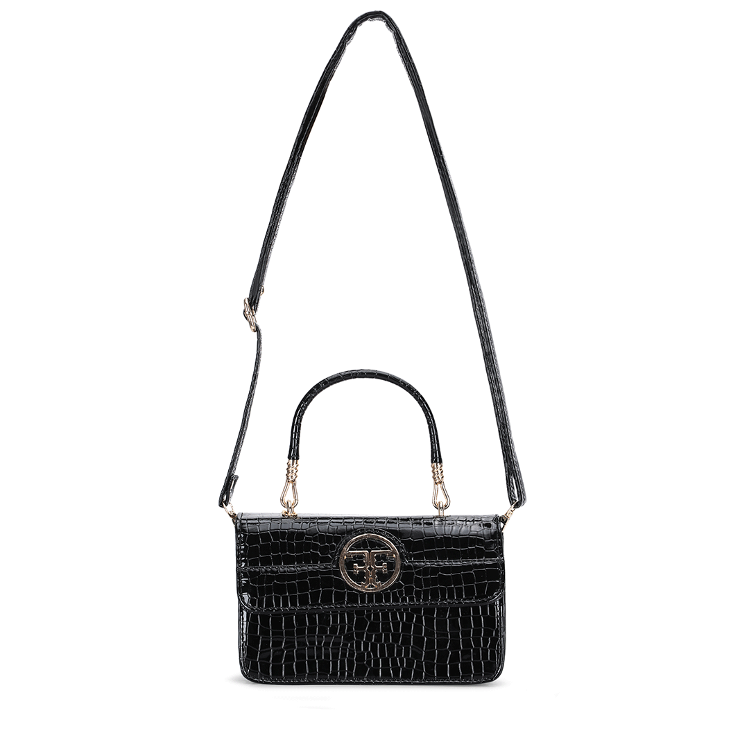 Croco Textured Handle Bag Favo Italia