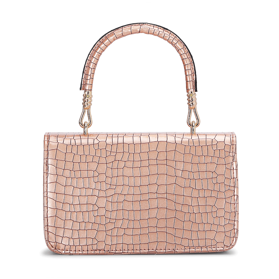 Small Croco Luxe Handle Bag