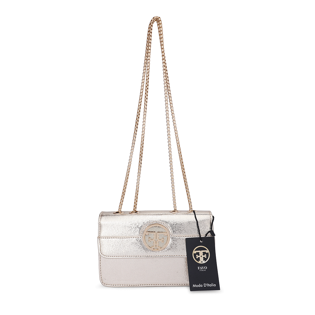Compact Croco Sling Bag Favo Italia