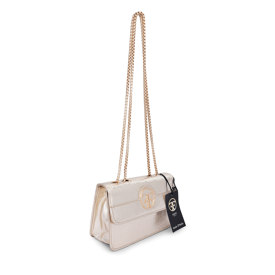 Compact Croco Sling Bag Favo Italia